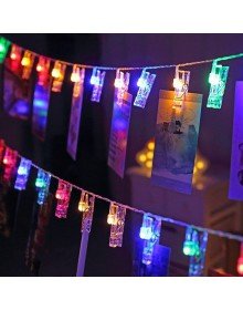 Renkli Işıklı Mandallı Fotoğraf Albümü 10 lu - RGB