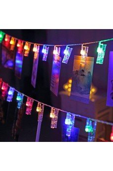 Renkli Işıklı Mandallı Fotoğraf Albümü 10 lu - RGB