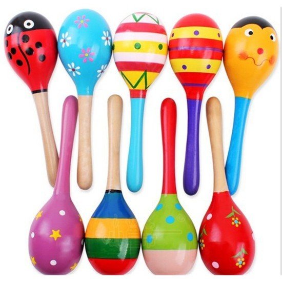 Renkli Ahşap Marakas Renkli Ahşap Marakas