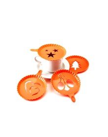 Renkli Kahve Süsleme Şablonları  - 4Lü Magic Süsleme Şablonu