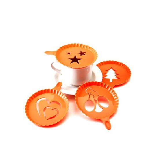 Renkli Kahve Süsleme Şablonları - 4Lü Magic Süsleme Şablonu Renkli Kahve Süsleme Şablonları - 4Lü Magic Süsleme Şablonu