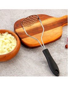 Renkli Plastik Saplı Paslanmaz Metal Patates Ezici Püre Yapıcı