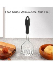 Renkli Plastik Saplı Paslanmaz Metal Patates Ezici Püre Yapıcı