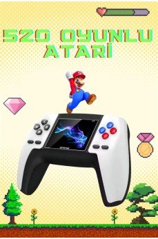 Retro Konsol P5 Uyumlu Taşınabilir 520 Oyunlu Kablosuz Game Stick Retro Konsol P5 Uyumlu Taşınabilir 520 Oyunlu Kablosuz Game Stick