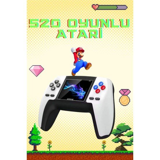 Retro Konsol P5 Uyumlu Taşınabilir 520 Oyunlu Kablosuz Game Stick Retro Konsol P5 Uyumlu Taşınabilir 520 Oyunlu Kablosuz Game Stick