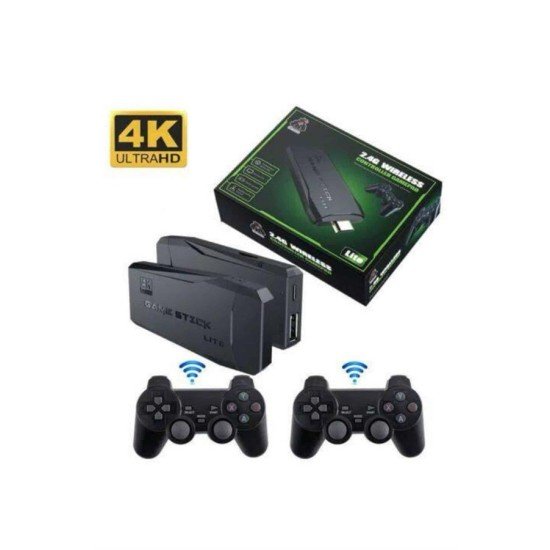 Retro Oyunlar 4k Game Stick 2.4g Kablosuz Çift Kol 3500 Oyun Atari