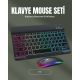 RGB Aydınlatmalı Şarjlı Kablosuz Klavye ve Mouse Seti – Modern ve Kompakt Tasarım RGB Aydınlatmalı Şarjlı Kablosuz Klavye ve Mouse Seti – Modern ve Kompakt Tasarım
