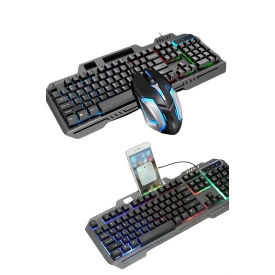 RGB Işıklı   Klavye Q Klavye Mouse Hediyeli