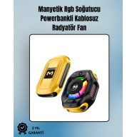 RGB Işıklı Girdap Fanlı Mobil Soğutucu | Manyetik Montaj | Type-C Girişli
