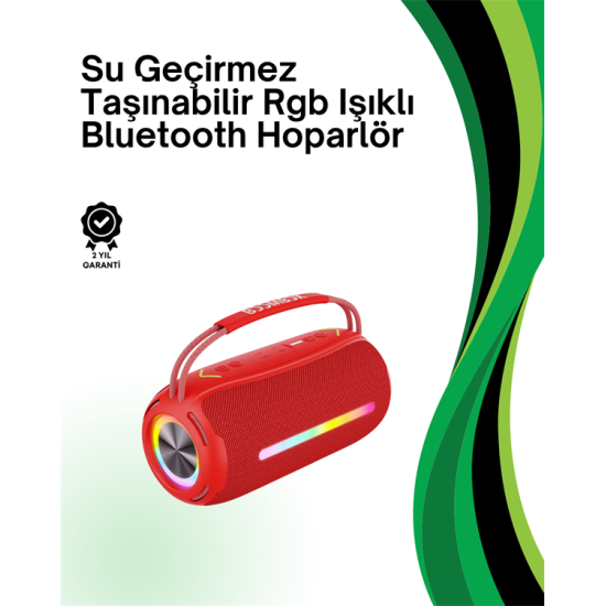 RGB Işıklı Taşınabilir Hoparlör – Çoklu Bağlantı Desteği