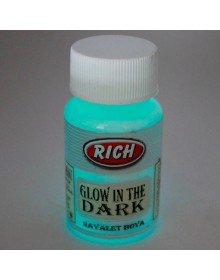 Rich 3002 Natural Turkuaz Karanlıkta Parlayan Hayalet Boya 50 cc