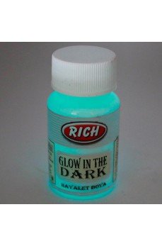 Rich 3002 Natural Turkuaz Karanlıkta Parlayan Hayalet Boya 50 cc Rich 3002 Natural Turkuaz Karanlıkta Parlayan Hayalet Boya 50 cc
