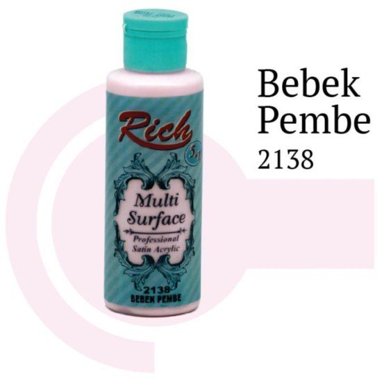 Rich Multi Surface 2138 Bebek Pembe Akrilik Boya 120 cc Rich Multi Surface 2138 Bebek Pembe Akrilik Boya 120 cc