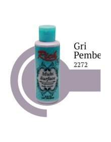 Rich Multi Surface 2272 Gri Pembe Akrilik Boya 130 cc