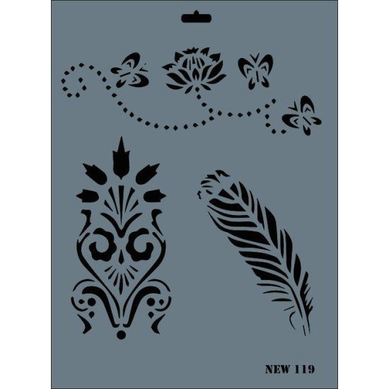 Rich New Seri N-119 Stencil 35x25 cm Rich New Seri N-119 Stencil 35x25 cm