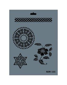 Rich New Seri N-135 Stencil 35x25 cm