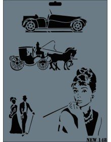 Rich New Seri N-148 Stencil 35x25 cm