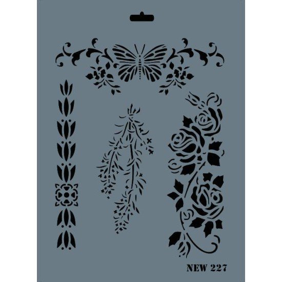 Rich New Seri N-227 Stencil 35x25 cm Rich New Seri N-227 Stencil 35x25 cm