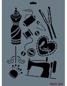 Rich New Seri N-324 Stencil 35x25 cm