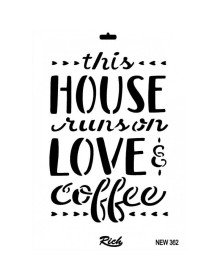 Rich New Seri N-362 Stencil 35x25 cm