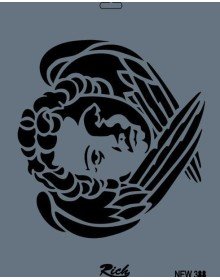 Rich New Seri N-388 Stencil 35x25 cm