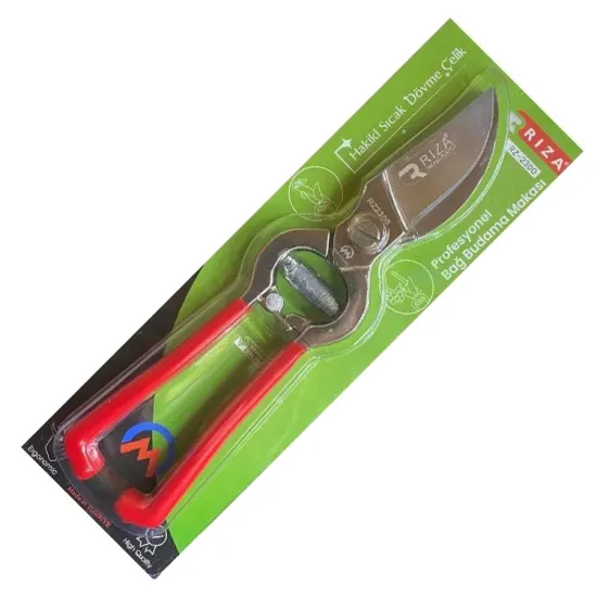 Rıza Sıcak Dövme Çelik Pro Ergonomik Bahçe Bağ Makası 24 cm Rıza Sıcak Dövme Çelik Pro Ergonomik Bahçe Bağ Makası 24 cm