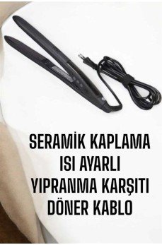 Saç Düzleştirici Isı Ayarlı Döner Kablo Yıpranma Karşıtı