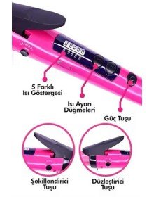 Saç Düzleştirici Şekillendirici Saç Maşası İkili Şekillendirici Isı Ayarlı