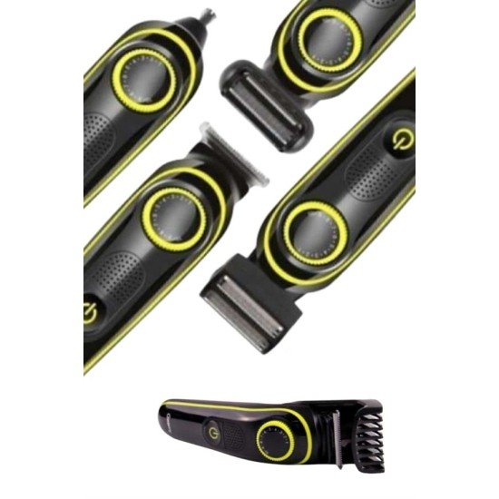 Saç Sakal Şekillendirici Tıraş Makinesi 5 Başlıklı Paslanmaz Çelik Bıçaklı Unısex