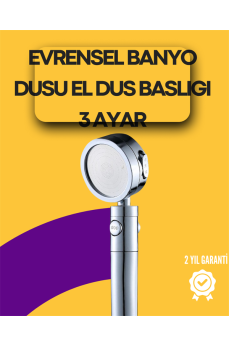 Sağlam Metal Hortum Bağlantılı, 360° Hareketli Duş Başlığı