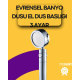 Sağlam Metal Hortum Bağlantılı, 360° Hareketli Duş Başlığı