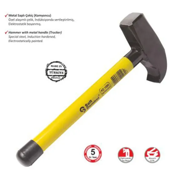 Sait Demirci Kamyoncu Metal Saplı Çekiç 2000 gr Sait Demirci Kamyoncu Metal Saplı Çekiç 2000 gr
