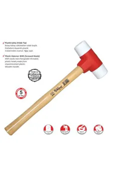 Sait Demirci Sert Plastik Çekiç No:30 - Ahşap Saplı