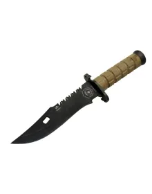 Salgur S 4759 Türk Tipi Komando Bıçağı 28,5cm - Testere Detaylı Bıçak, İpli, Kılıflı