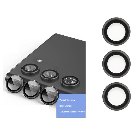 Samsung Galaxy S23 Plus Kamera Lens Koruyucu - Siyah