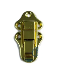 Sandık, Kutu Klipsi, Ön Kilidi - 72x40mm, Altın, 1 Adet