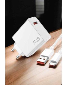 Şarj Aleti Turbo Hızlı 67W Type-C Hızlı Şarj