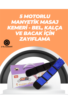 Şarj Edilebilir 7.2W Gücünde Çok Bölgeli Masaj Kemeri – Kolay Taşınabilir ve Pratik Kullanım