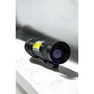 Şarjlı Metal Zoomlu El Feneri Işıldak Led Işık Taşınabilir El Lambası