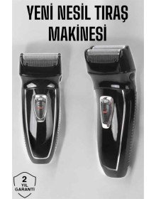 Şarjlı Paslanmaz Çelik Bıçaklı ve Kablosuz Saç Sakal Tıraş Makinesi