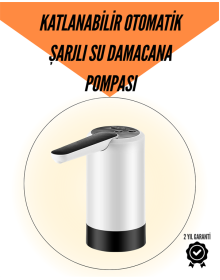 Şarjlı Su Pompası 8000mAh | Cam Damacana Uyumlu | Tek Tuşla Kontrol | USB Şarjlı Otomatik Dolum