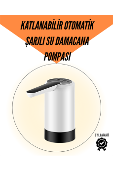Şarjlı Su Pompası 8000mAh | Cam Damacana Uyumlu | Tek Tuşla Kontrol | USB Şarjlı Otomatik Dolum