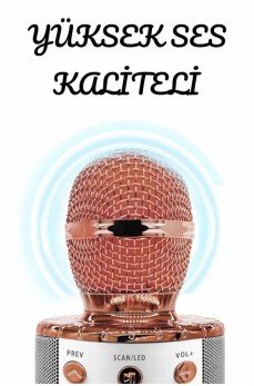 Şarjlı ve Uzun Pil Ömürlü Karaoke Mikrofon USB Bellek Destekli, Profesyonel Ses Şarjlı ve Uzun Pil Ömürlü Karaoke Mikrofon USB Bellek Destekli, Profesyonel Ses