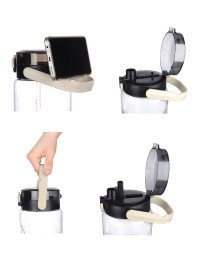 Şeffaf Matara - 2000 ml - 67,6 oz - WATERMODE Matara