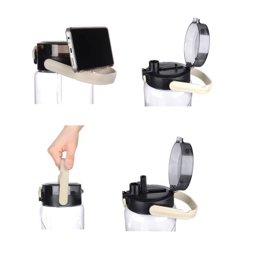 Şeffaf Matara - 2000 ml - 67,6 oz - WATERMODE Matara