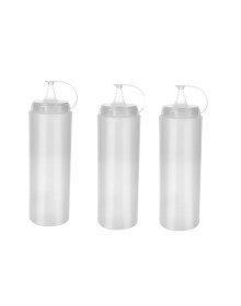Şeffaf Sos Şişesi - 1000ML Dev Boy 3 Adet