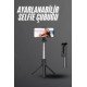 Selfie Çubuğu Tripod Bluetooth Kumandalı Selfie Çubuğu Telefon Tutucu