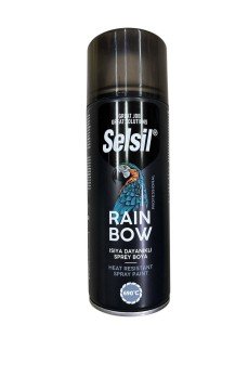 Selsil Rainbow Akrilik Sprey Boya 690 Derece Isıya Dayanıklı Siyah