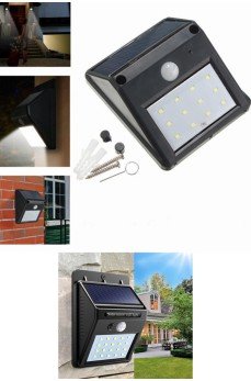 Sensörlü Solar Duvar Lambası 20 Ledli