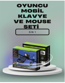 Ergonomik Tasarımlı Kablosuz Oyun Seti – Mobil Cihazlarla Uyumlu Klavye Mouse Kiti